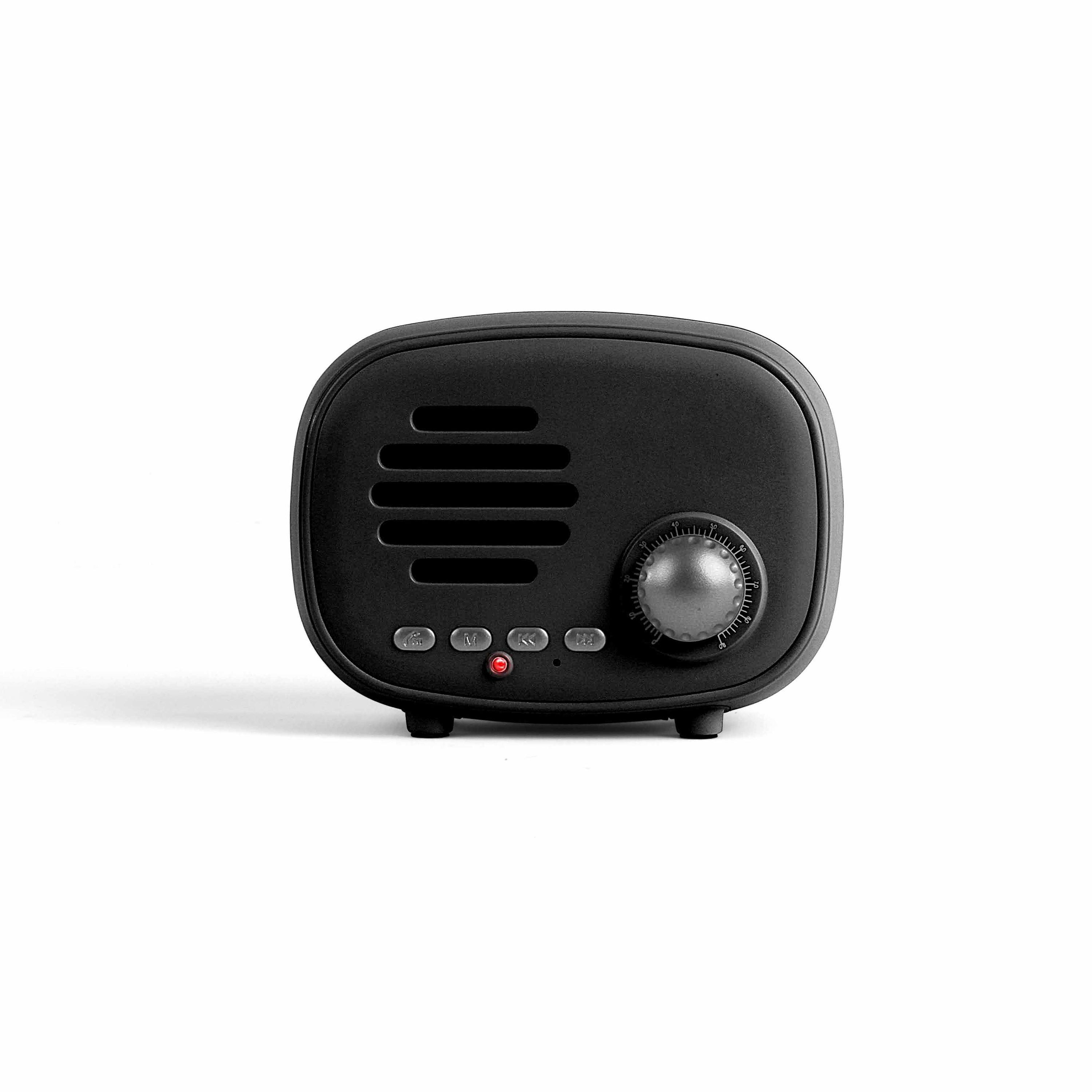 Bluetooth®-fähiger Retro-Lautsprecher schwarz